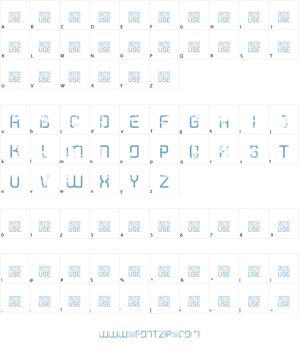 Shatterdome Personal Use Font Character